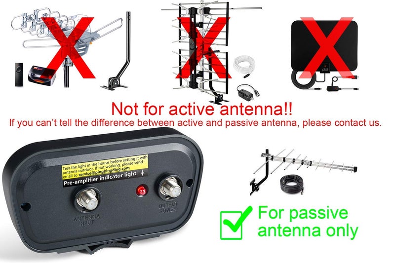 pingbingding PBD HDTV Preamplifier, TV Antenna Amplifier Signal Booster, HD Digital VHF UHF Amplifier, with 4G 5G LTE Filter, Professional-Grade Signal Booster - Image 2